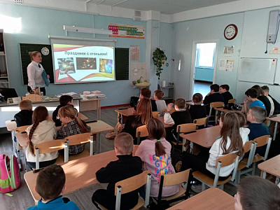 Урок по безопасности в школе №14 города Усть-Илимска