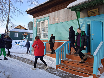 Учебная эвакуация специальной (коррекционной) школы поселка Усть-Уда