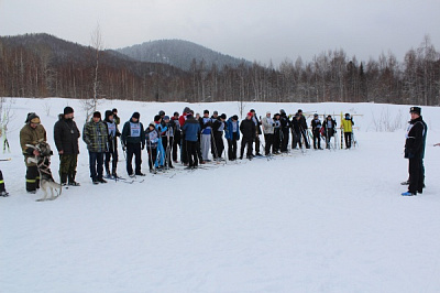 Лыжная гонка между пожарными частями Слюдянки и Байкальска