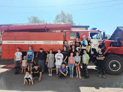 Занятие по пожарной безопасности в городской детской библиотеке №3 города Усть-Кута