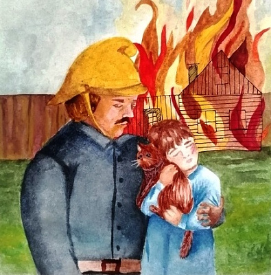 В Усолье-Сибирском подвели итоги конкурса рисунков "Сказочный герой пожарный"