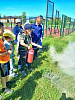 В школьном лагере Усть-Уды научились пользоваться огнетушителями