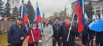 Коллектив Иркутского ВДПО принял участие в митинге в поддержку референдумов