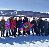 Ледовый переход по озеру Байкал, посвященный безопасности