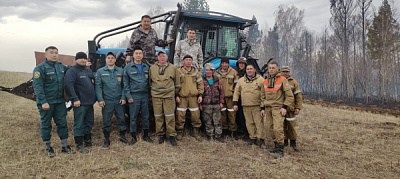 Пожарные добровольцы ДПК МО "Тараса" ликвидировали лесной пожар
