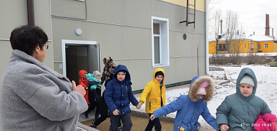 Тренировочное занятие по эвакуации из школы №2 города Усть-Кута