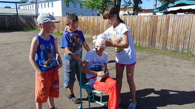 Соревнования "Юные пожарные" в лагере "Отрада"