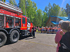 Пожарные и ВДПО в гостях у отдыхающих лагеря "Лосёнок"